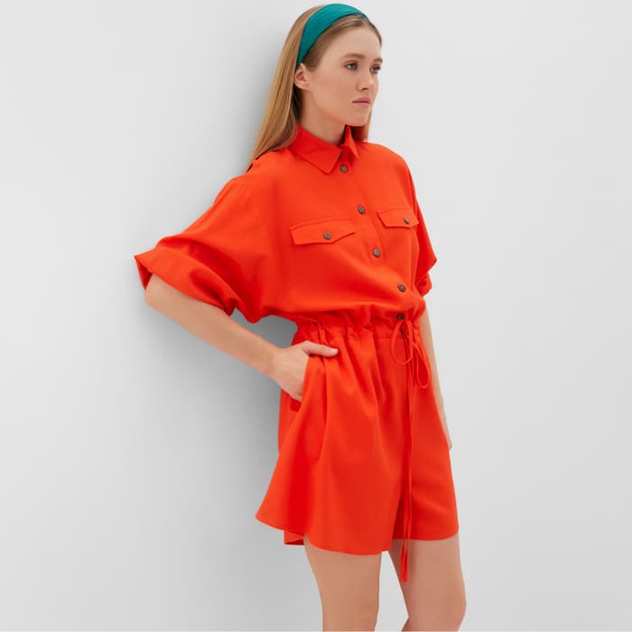 Комбинезон женский Minaku: Casual Collection, абрикосовый, размер 44