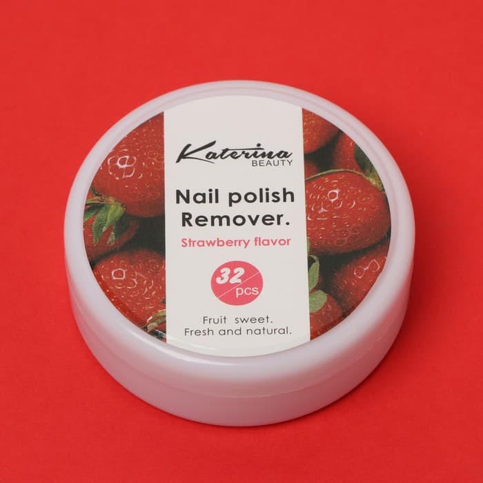 Салфетки для снятия лака, гель-лака, аромат клубники, 32 шт.