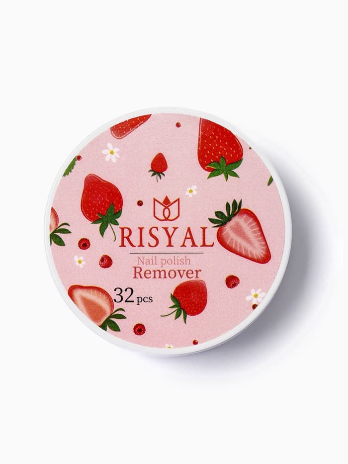 Салфетки для снятия лака, гель-лака, аромат клубники, 32 шт.