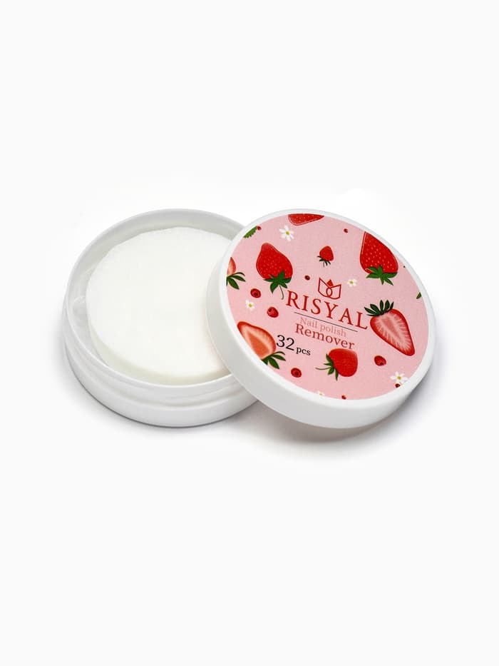 Салфетки для снятия лака, гель-лака, аромат клубники, 32 шт.