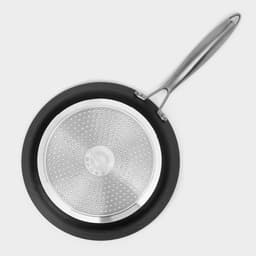 Набор сковородок Magistro Rock Stone, 3 предмета: d=22/26 см, кухонные щипцы, антипригарное покрытие, индукция, чёрный