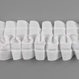 Шторная лента классическая, матовая, 6 см, 50±1 м, белая