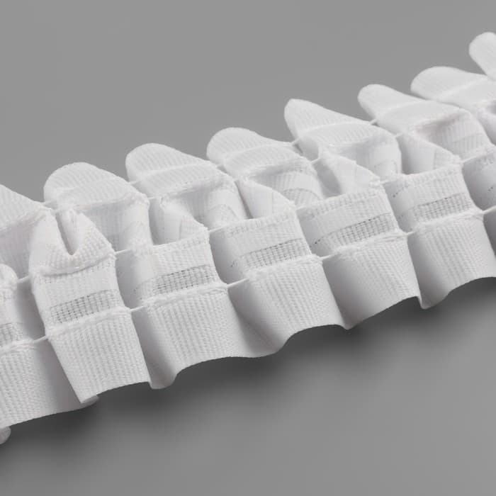 Шторная лента классическая, матовая, 6 см, 50±1 м, белая