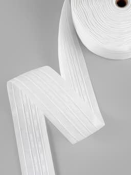 Шторная лента фиксированная сборка, матовая, 6 см, 50±1 м, белая