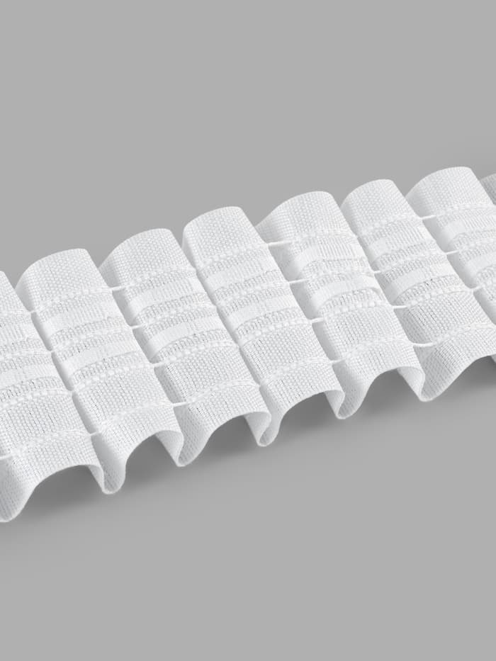 Шторная лента фиксированная сборка, матовая, 6 см, 50±1 м, белая