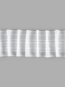 Шторная лента фиксированная сборка, матовая, 6 см, 50±1 м, белая