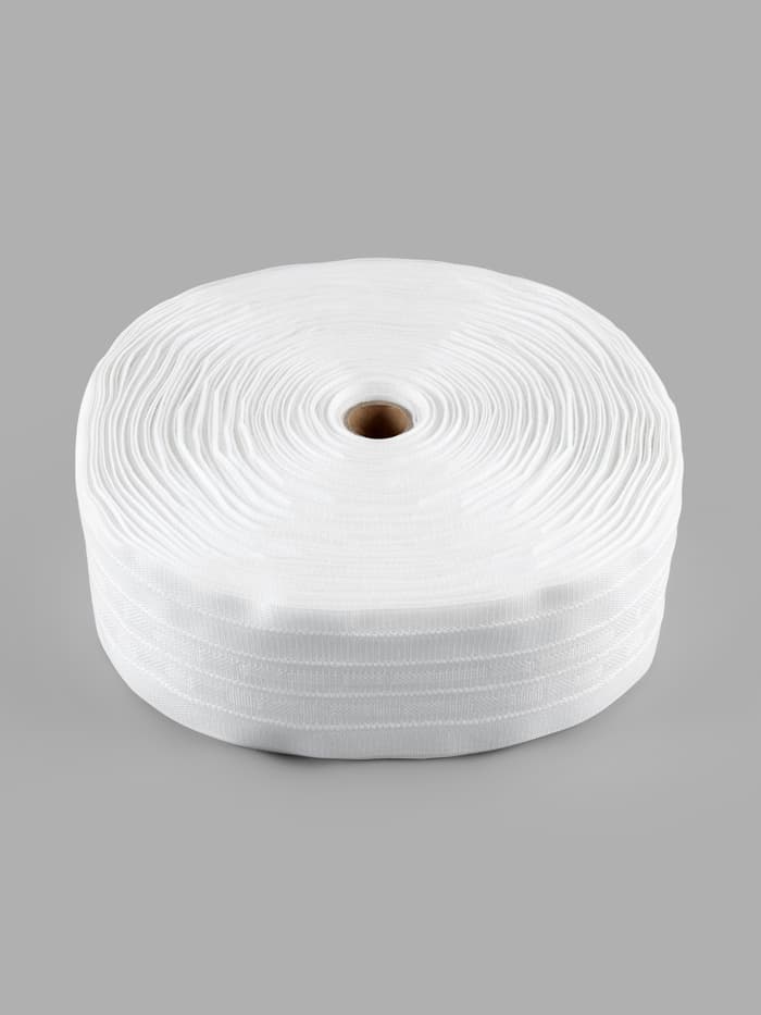 Шторная лента фиксированная сборка, матовая, 6 см, 50±1 м, белая