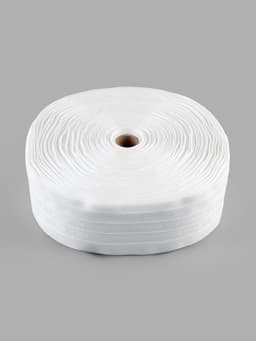 Шторная лента фиксированная сборка, матовая, 6 см, 50±1 м, белая