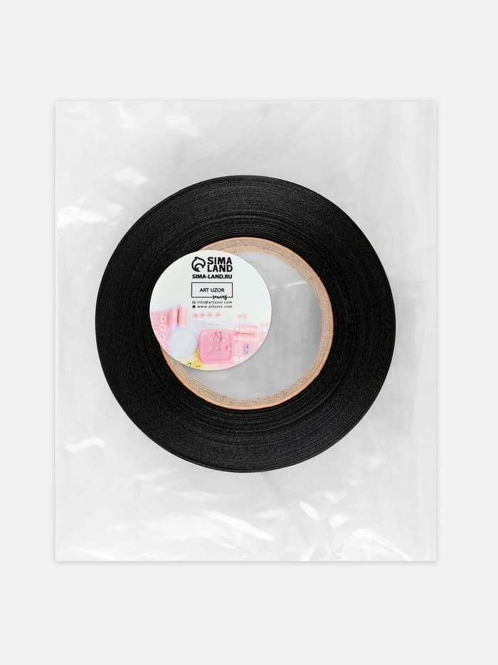 Размерник сатиновый, XS, 1000 шт., 12 мм, 30 м, чёрный