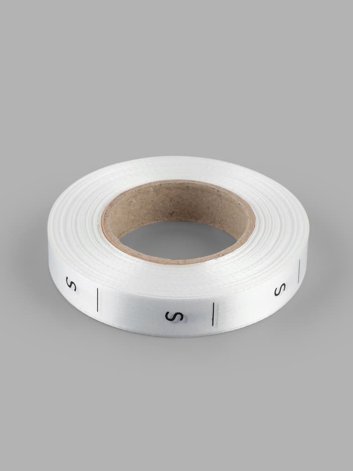Размерник сатиновый, S, 1000 шт., 12 мм, 30 м, белый