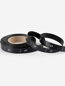 Размерник сатиновый, S, 1000 шт., 12 мм, 30 м, чёрный