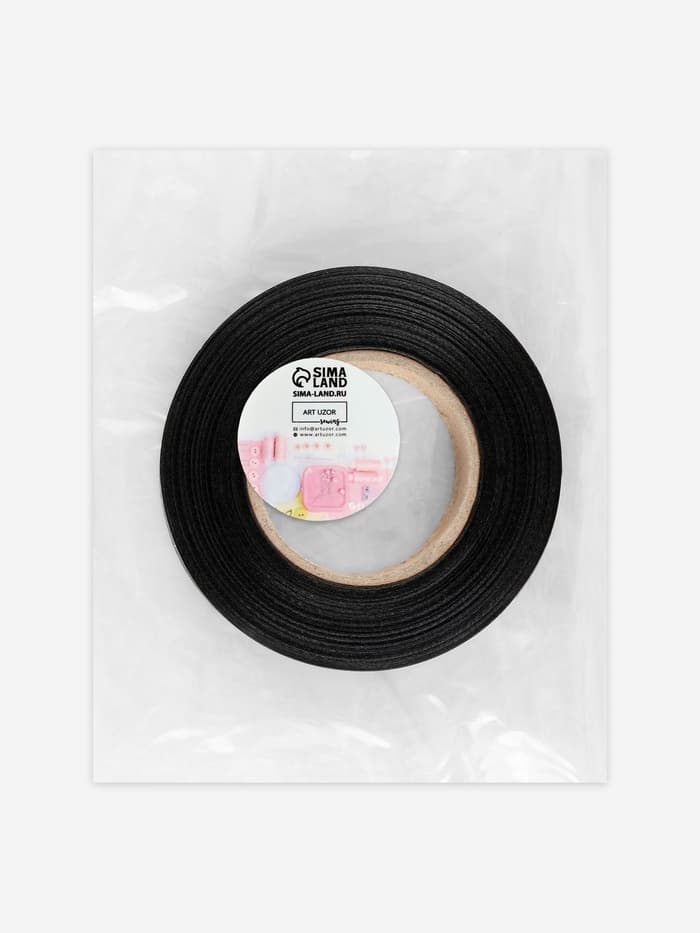 Размерник сатиновый, S, 1000 шт., 12 мм, 30 м, чёрный