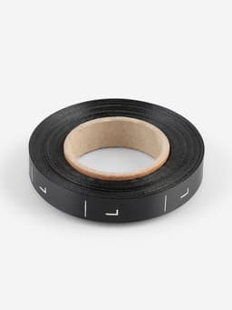 Размерник сатиновый, L, 1000 шт., 12 мм, 30 м, чёрный