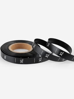 Размерник сатиновый, XL, 1000 шт., 12 мм, 30 м, чёрный