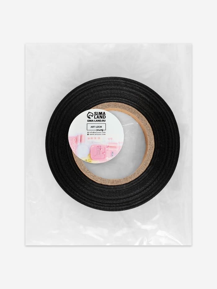 Размерник сатиновый, XL, 1000 шт., 12 мм, 30 м, чёрный