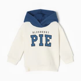 Худи детское «Крошка Я» Blueberry pie, рост 74-80 см, молочная