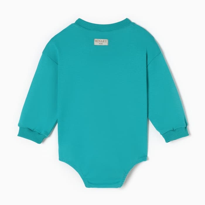 Свитшот - комбинезон детский MINAKU, рост 68-74 см, изумрудный