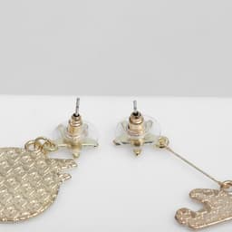 Серьги с эмалью «Вокруг света» самолёт и земной шар, цветные в золоте