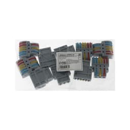 Клемма электрическая проходная, 32 А, 0.08-4 мм2, фаза/ноль/земля, 2 ввод 3 вывод, набор 10 шт.