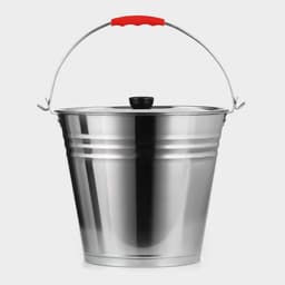 Ведро с крышкой, 8 л, d=28 см, нержавеющая сталь AISI 201