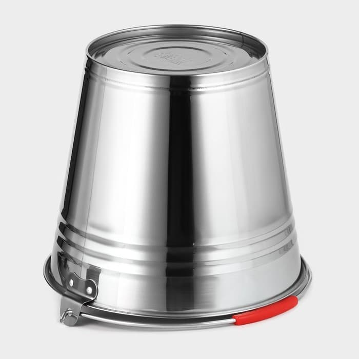 Ведро с крышкой, 8 л, d=28 см, нержавеющая сталь AISI 201