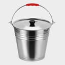 Ведро, 10 л, d=30 см, с крышкой, AISI 201 сталь