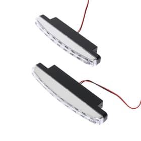 Дневные ходовые огни, 12 В, 24 Вт, 8 LED, 6500 К, провод 80 см, набор 2 шт.
