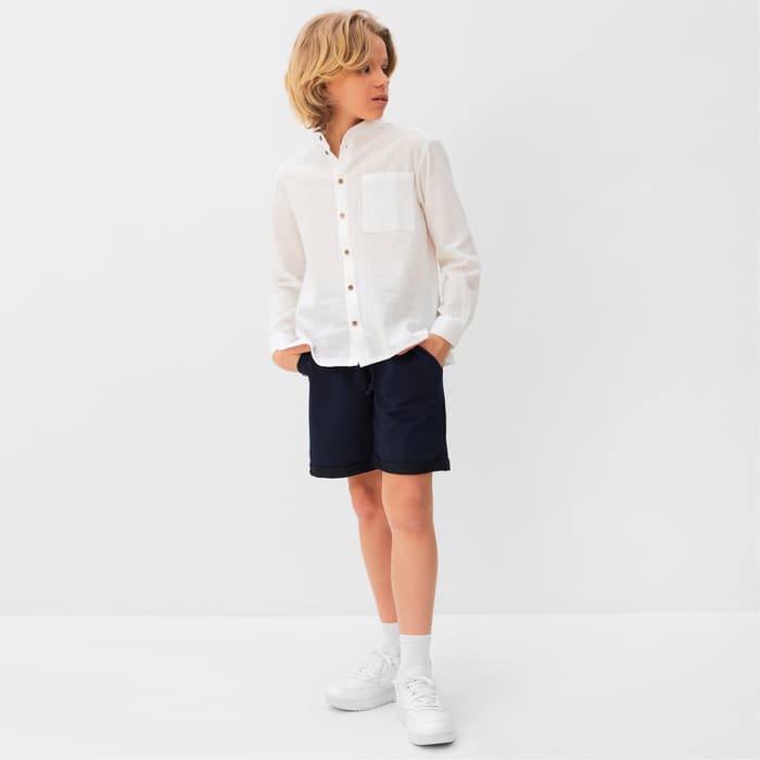 Рубашка для мальчика MINAKU, белая, размер 38 (146-152 см)