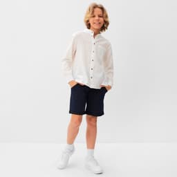 Рубашка для мальчика MINAKU, белая, размер 34 (128-134 см)