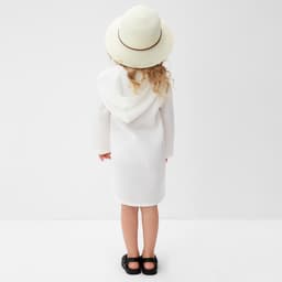 Рубашка-пончо детская MINAKU: muslin clouds, белая, размер 34 (122-128 см)