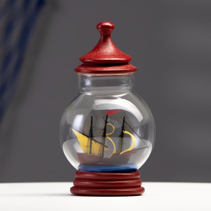 Корабль в бутылке «Лампа», фигурка, 14×8 см