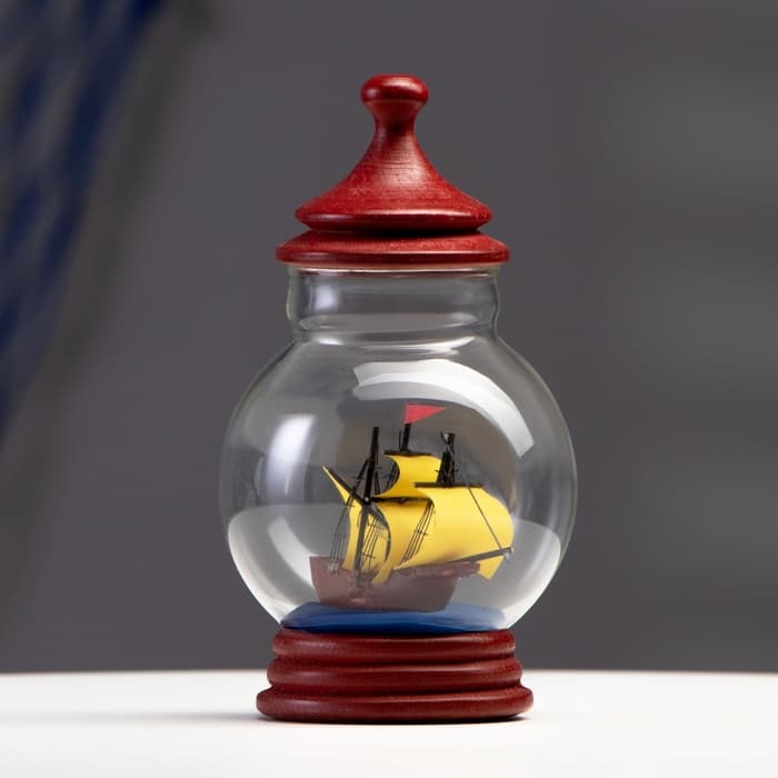 Корабль в бутылке «Лампа», фигурка, 14×8 см