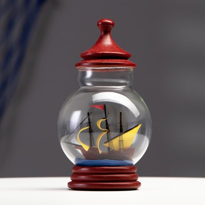 Корабль в бутылке «Лампа», фигурка, 14×8 см
