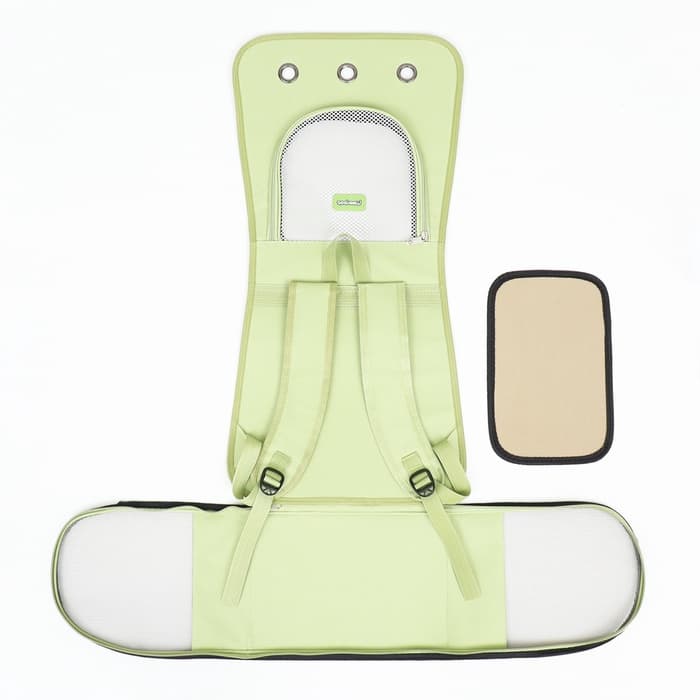 Рюкзак-переноска для кошек и собак, 35×30×26 см, зелёный