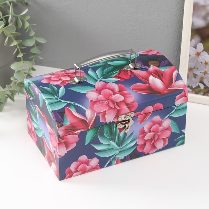 Набор шкатулок для украшений «Сундук. Волшебные цветы», картон, 3 шт.