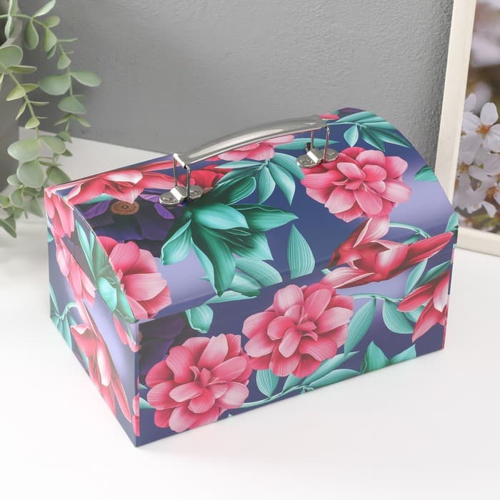 Набор шкатулок для украшений «Сундук. Волшебные цветы», картон, 3 шт.