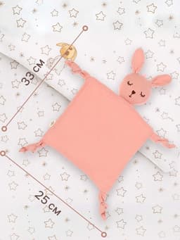 Комфортер - игрушка для сна новорожденных, M&B «Зайка», погремушка, муслин, розовый