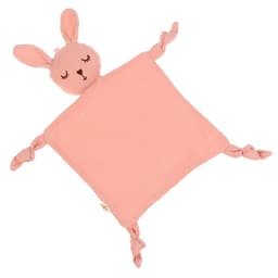 Комфортер - игрушка для сна новорожденных, M&B «Зайка», погремушка, муслин, розовый