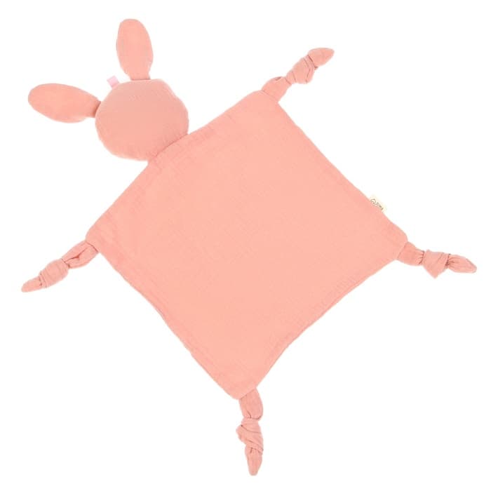 Комфортер - игрушка для сна новорожденных, M&B «Зайка», погремушка, муслин, розовый