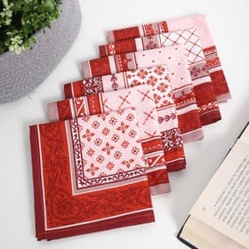Платок носовой мужской, 28×28 см, набор 6 шт., ситец 100 г/м, хлопок 100%, МИКС
