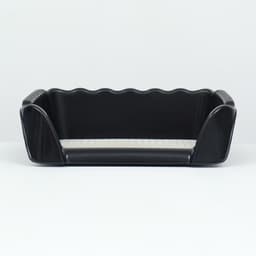 Туалет для собак, 38×36×12 см, с высокими бортами и съёмной сеткой, пластик, чёрный