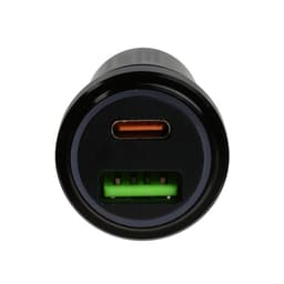 Автомобильное зарядное устройство Luazon AR-CA01, USB, Type-C, PD, 20 W, прозрачное, чёрное