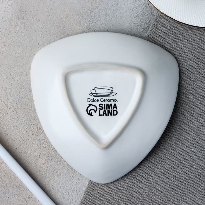 Тарелка керамическая «Лисичка», 13.5×13.5 см, белая