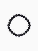 Браслет из бусин «Агат», d=5.5 см, шар №8, чёрный