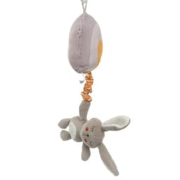 Подвеска музыкальная на кроватку/коляску Крошка Я «Зайка Бонни», с пищалкой, от 3 мес.