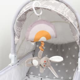 Подвеска музыкальная на кроватку/коляску Крошка Я «Зайка Бонни», с пищалкой, от 3 мес.