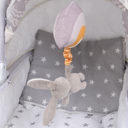 Подвеска музыкальная на кроватку/коляску Крошка Я «Зайка Бонни», с пищалкой, от 3 мес.