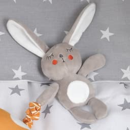 Подвеска музыкальная на кроватку/коляску Крошка Я «Зайка Бонни», с пищалкой, от 3 мес.