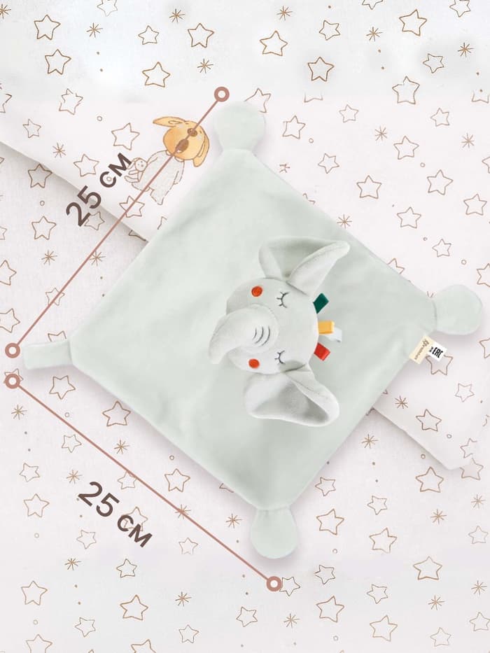 Комфортер - игрушка для сна новорожденных Крошка Я «Слоник Эли», погремушка, прорезыватель, серый