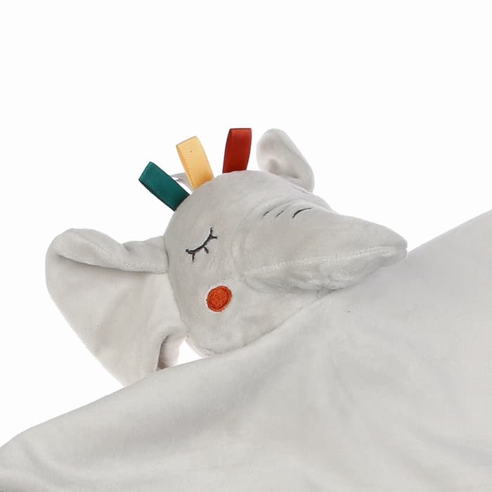 Комфортер - игрушка для сна новорожденных Крошка Я «Слоник Эли», погремушка, прорезыватель, серый